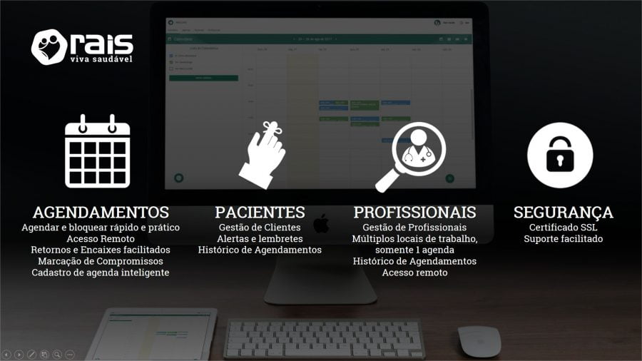 Sistema Rais Agenda - Sistema de agendamento on-line para Saúde, Bem-Estar e Beleza.