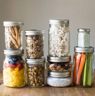 Para armazenar os alimentos precisa ser pote de vidro