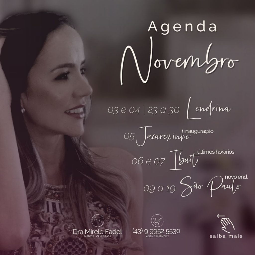 Minha agenda de Trabalho de Novembro 2020