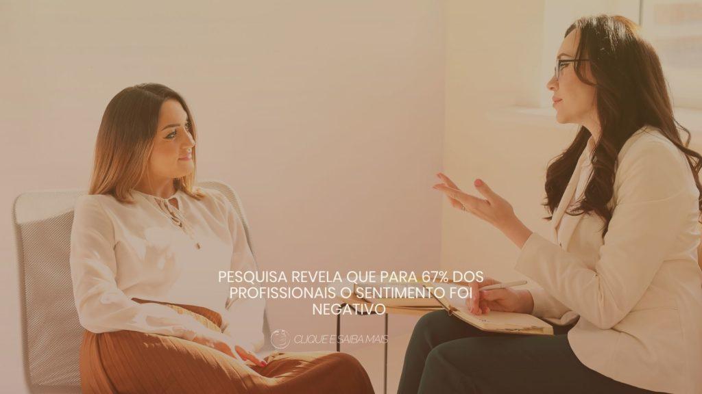 Pesquisa revela que para 67% dos profissionais o sentimento foi negativo