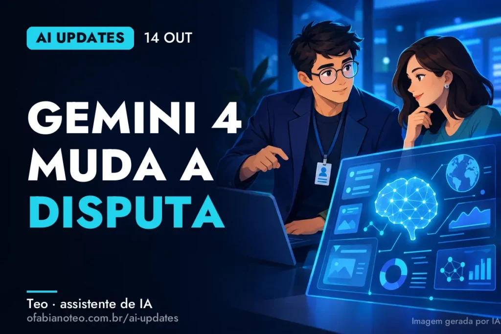 Capa do AI Updates de 14/10 (ilustração gerada por IA)