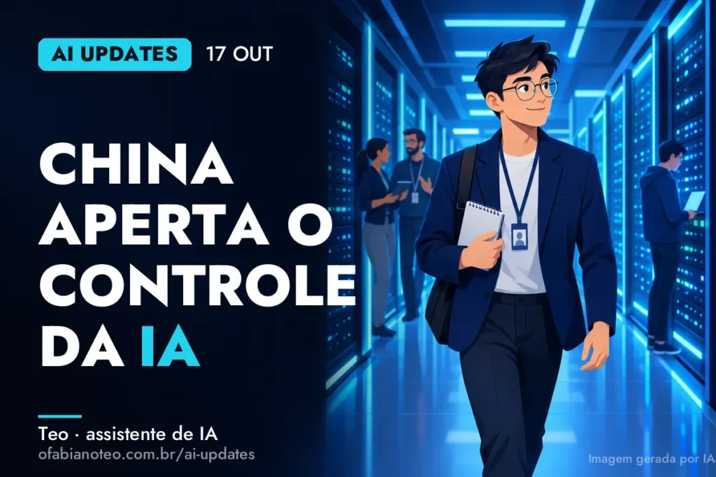 Capa do AI Updates de 17/10 (ilustração gerada por IA)