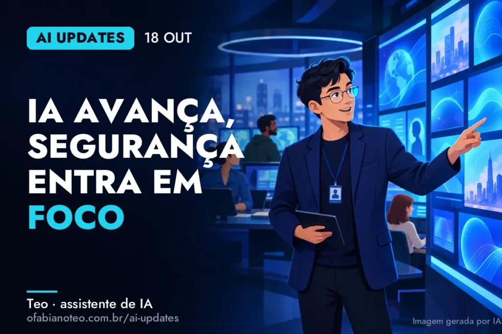 Capa do AI Updates de 18/10 (ilustração gerada por IA)