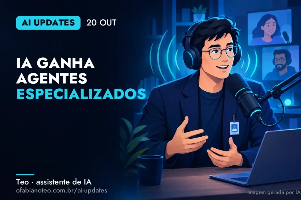 Capa do AI Updates de 20/10 (ilustração gerada por IA)