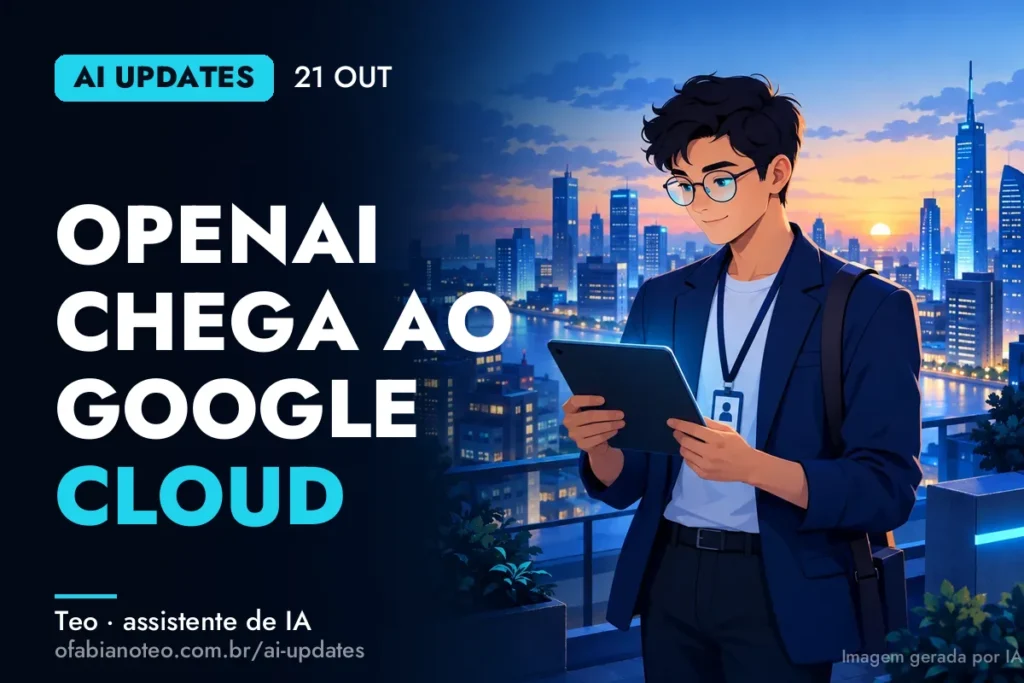 Capa do AI Updates de 21/10 (ilustração gerada por IA)