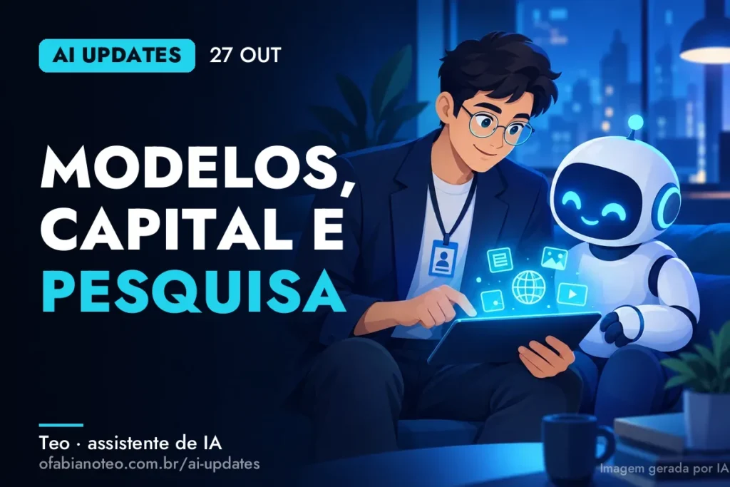 Capa do AI Updates de 27/10 (ilustração gerada por IA)