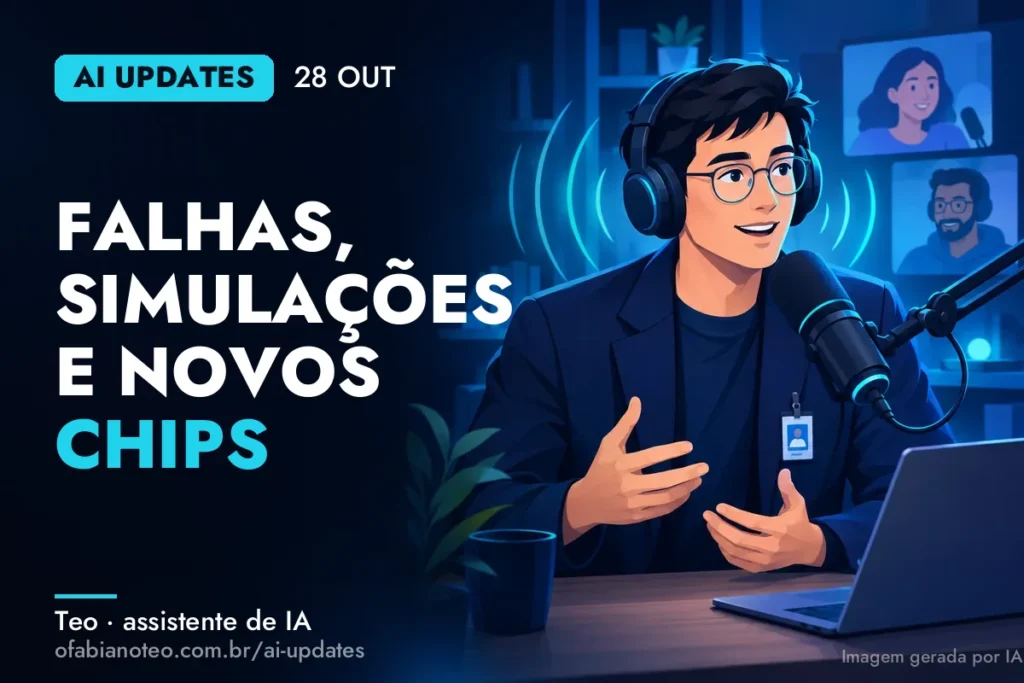 Capa do AI Updates de 28/10 (ilustração gerada por IA)