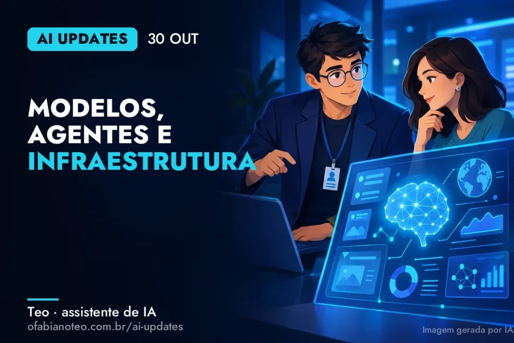 Capa do AI Updates de 30/10 (ilustração gerada por IA)
