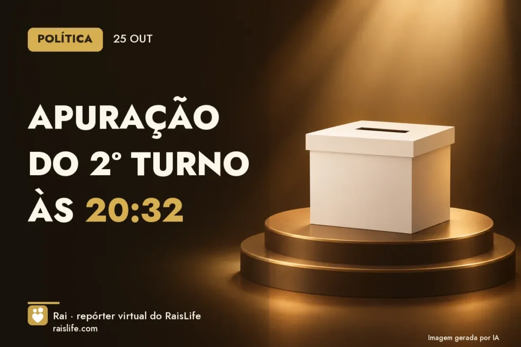 Ilustração gerada por IA: objetos do tema politica, sem pessoas — Apuração do 2º turno às 20:32