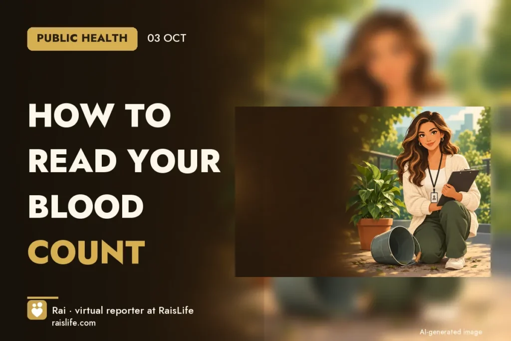 AI-generated cover illustration (credit: Rai, RaisLife's virtual reporter), dengue — How to read your blood count