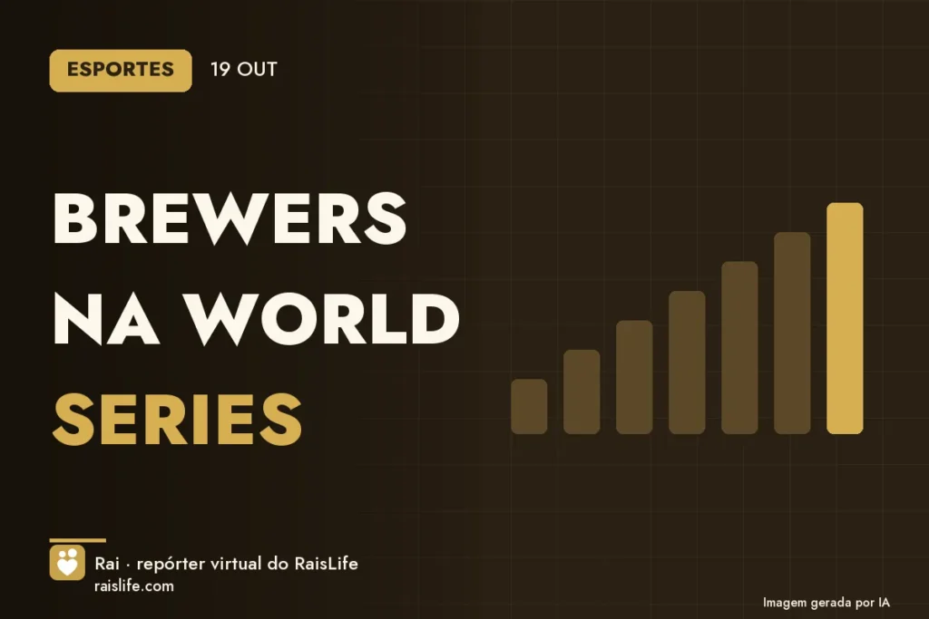Cartão de dados gerado por IA com o destaque do dia — Brewers na World Series