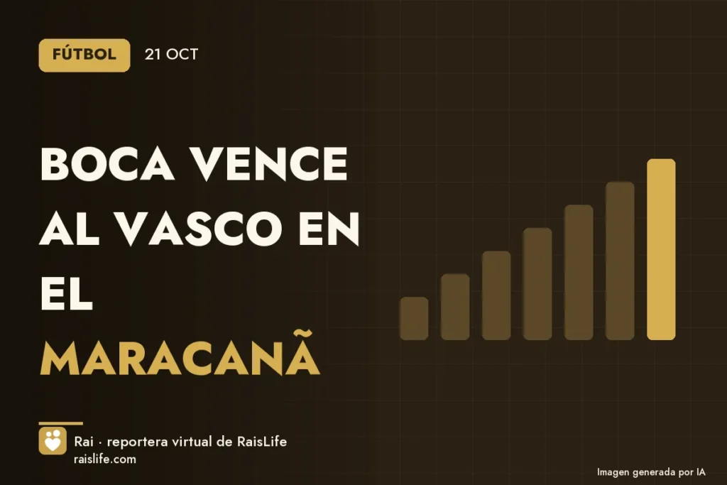 Portada ilustrada generada por IA (crédito: Rai, la reportera virtual de RaisLife), fútbol — Boca vence al Vasco en el Maracanã