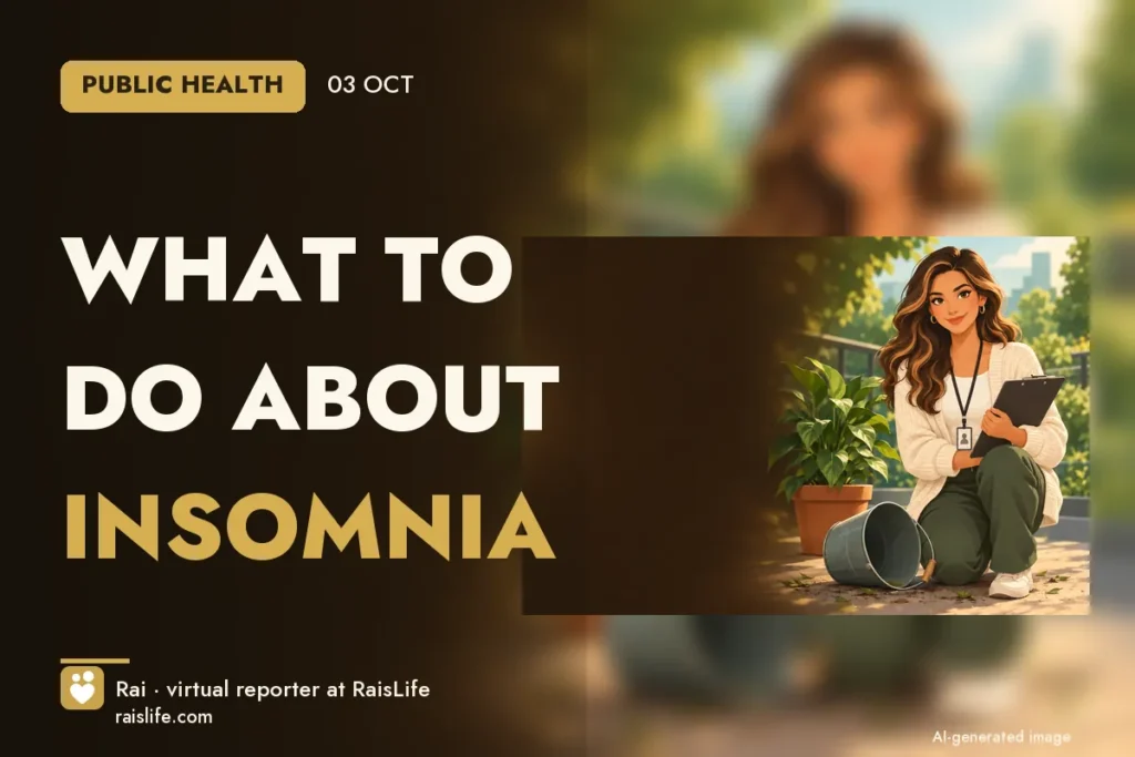 AI-generated cover illustration (credit: Rai, RaisLife's virtual reporter), dengue — What to do about insomnia