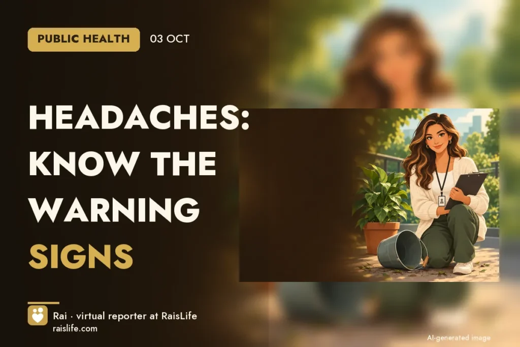 AI-generated cover illustration (credit: Rai, RaisLife's virtual reporter), dengue — Headaches: know the warning signs