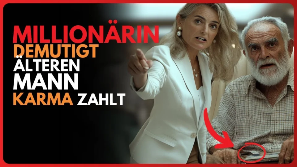 Vídeo: Millionärin demütigt älteren Mann im Flugzeug… Doch 6 Monate später wird sie öffentlich bloßgestellt und gedemütigt!